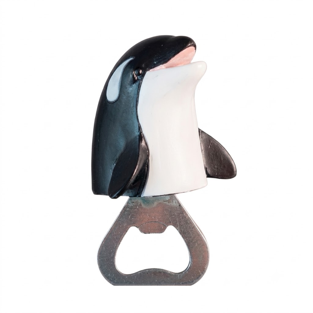Handmade Resin Orca Whale Magnet Opener