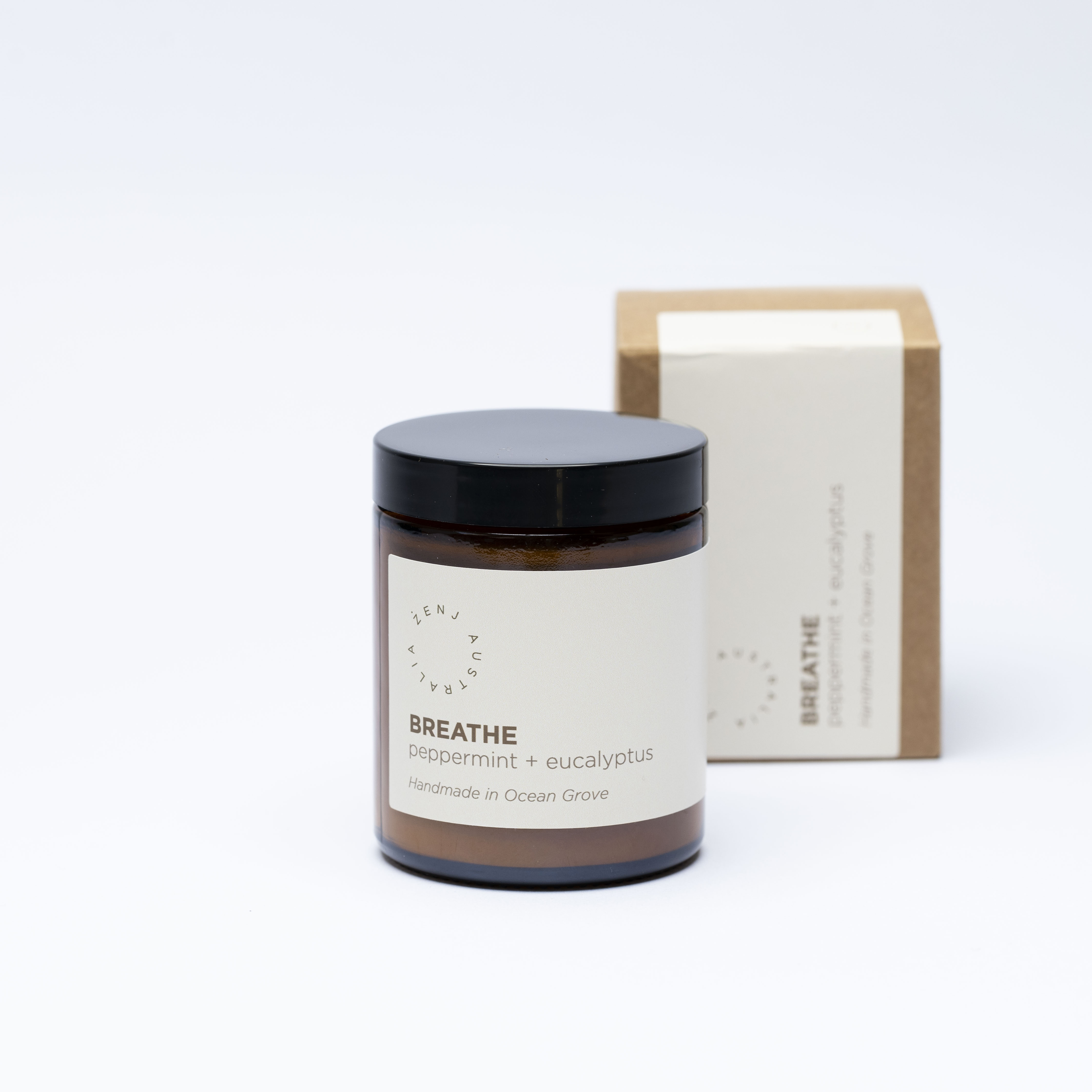 Soy wax candle : Peppermint + Eucaypltus 175ml