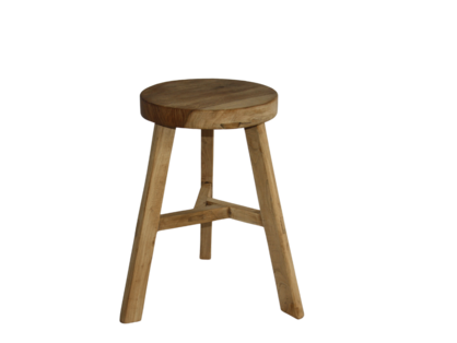 Low Round Elm Stool