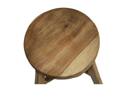 Low Round Elm Stool