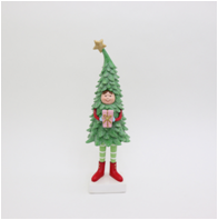 15"H Kid in Christmas suit