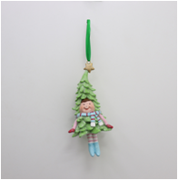 6"H Kid in Christmas suit ornament