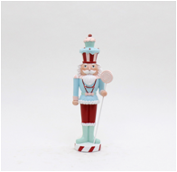 13"H Cake soldier holding lollipop