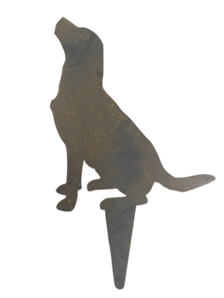 Labrador - Metal Rusty Garden Art for a Dog Lover - Animal Stake - Metal Garden Art - Garden Stake - Animal Art - Golden Retriever