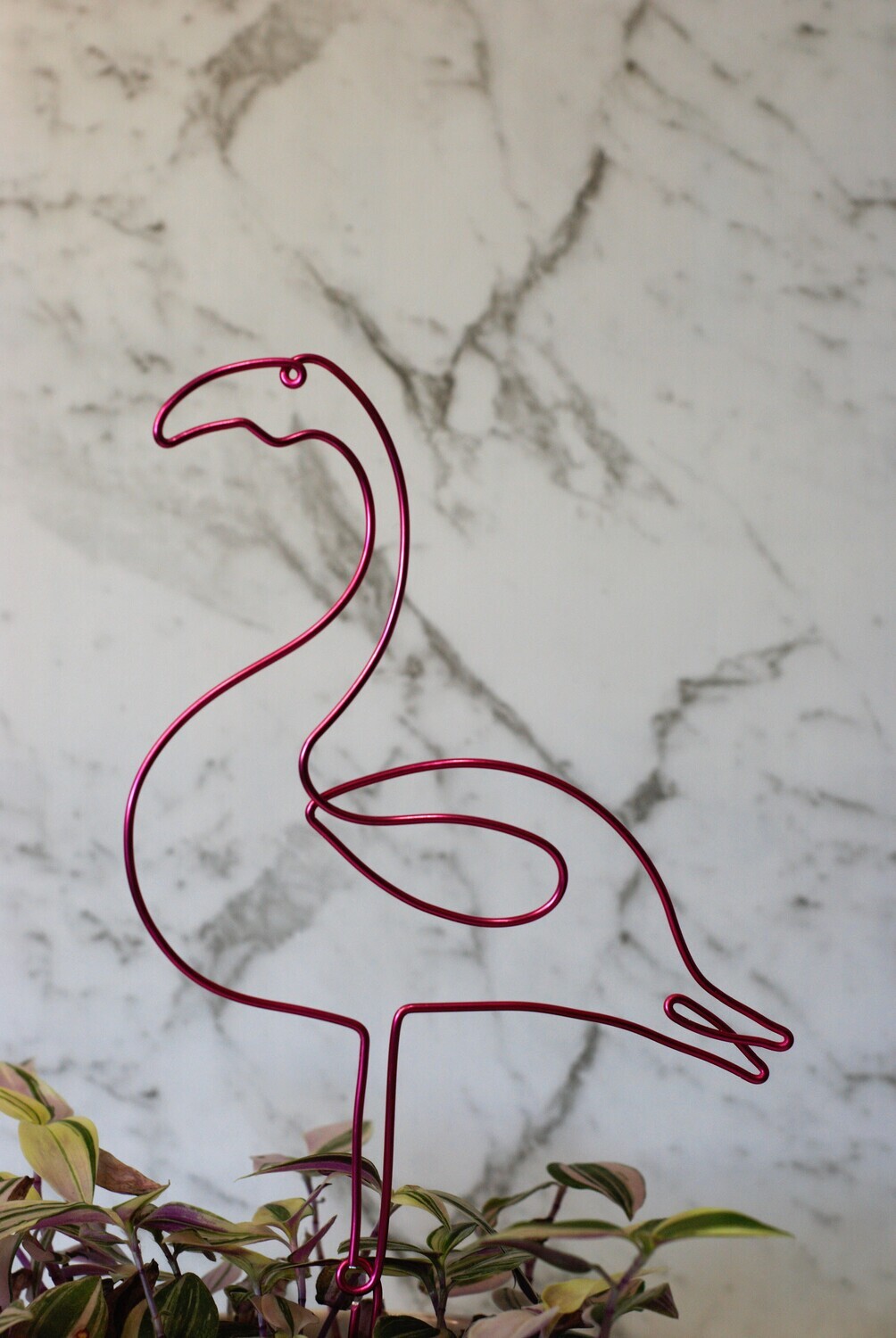 Flaming Flamingo Plant Stake