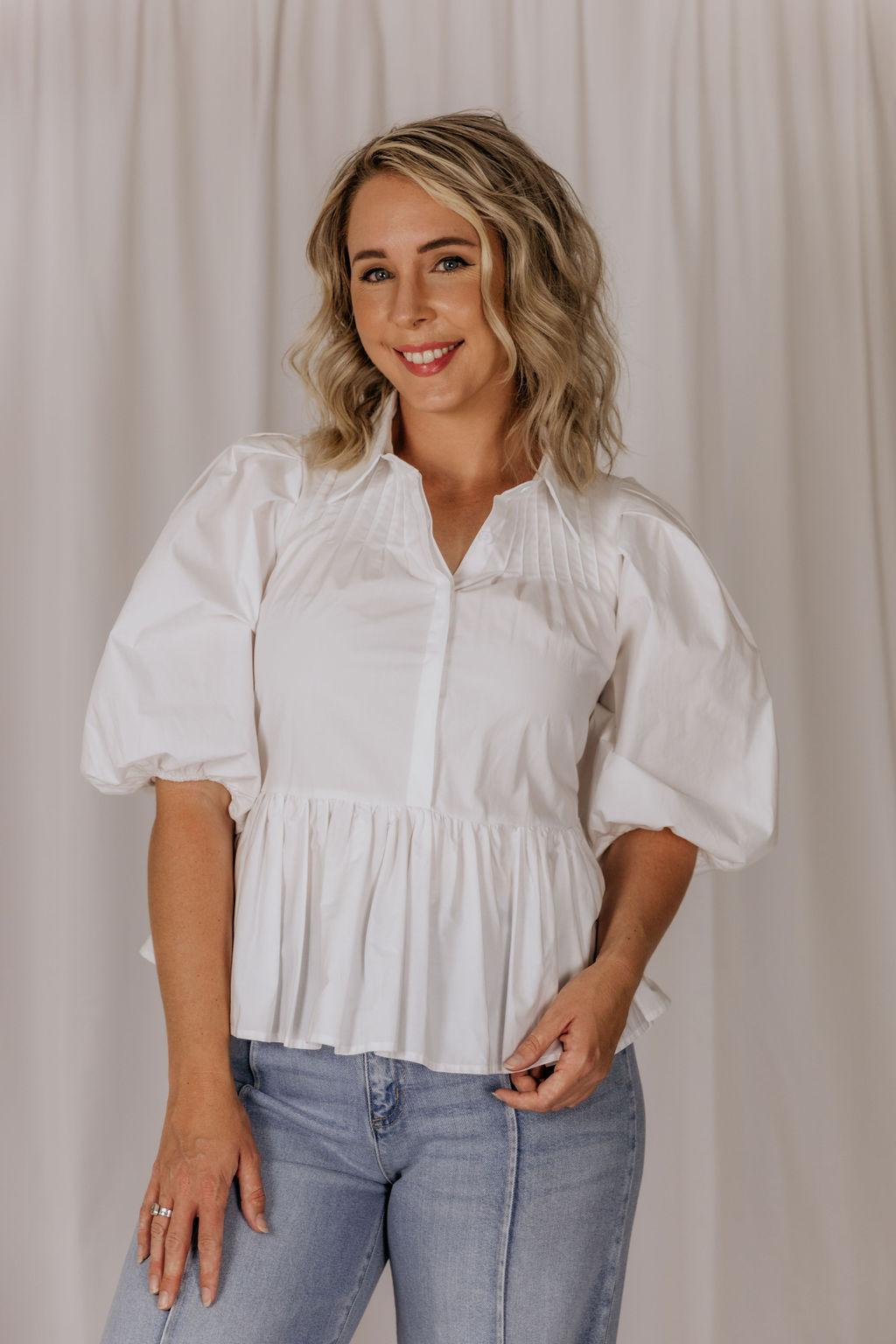 Pia Top - White