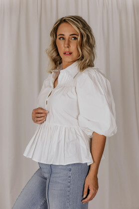 Pia Top - White