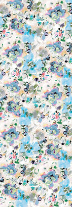 Floral Fine Twill Merino Silk Designer Scarf – W24-143 FW