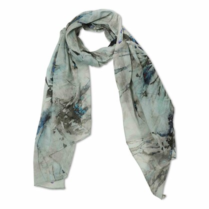 Floral Cotton Voile Designer Scarf – W18-112 CV