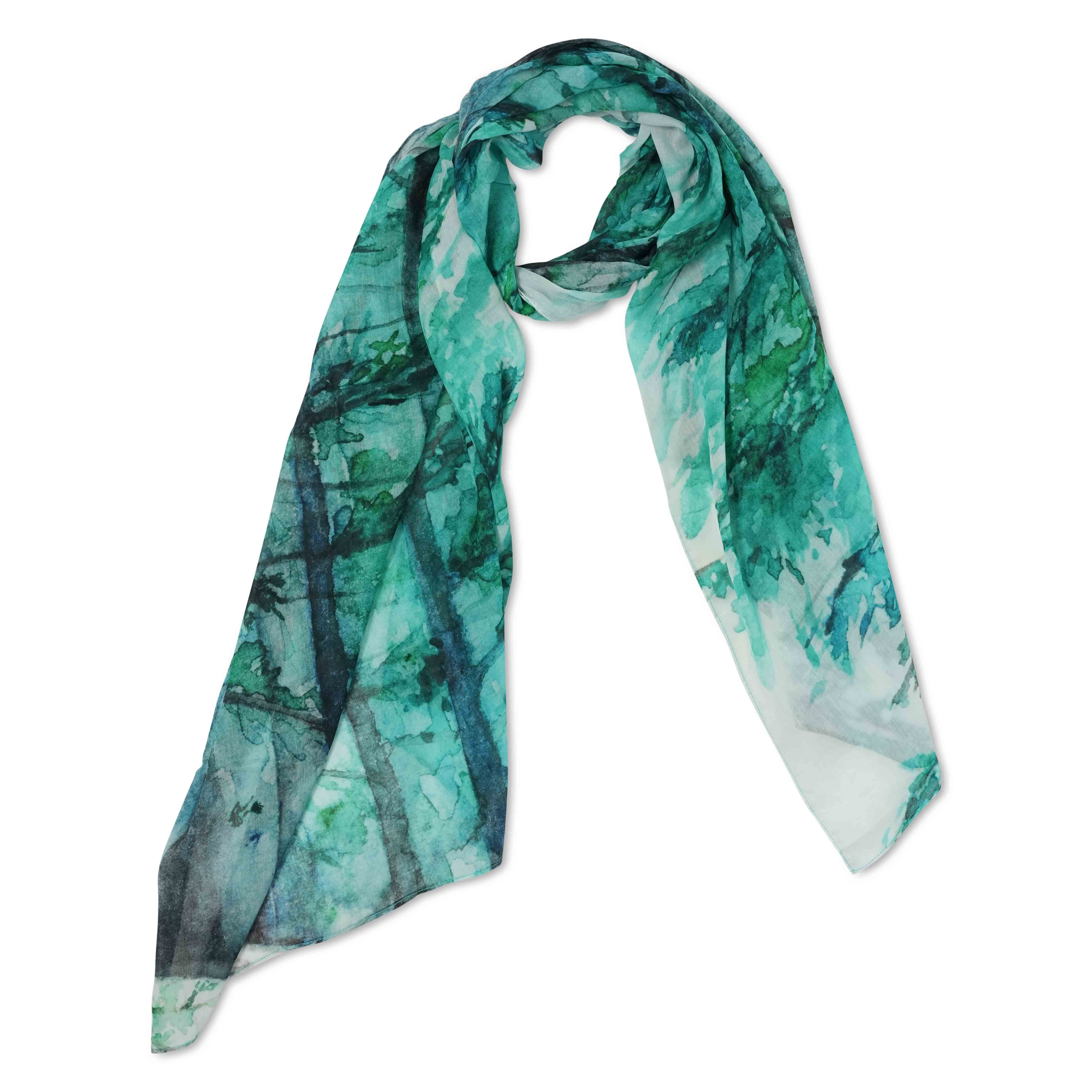 Tropical Cotton Voile Designer Scarf – W18-15 CV