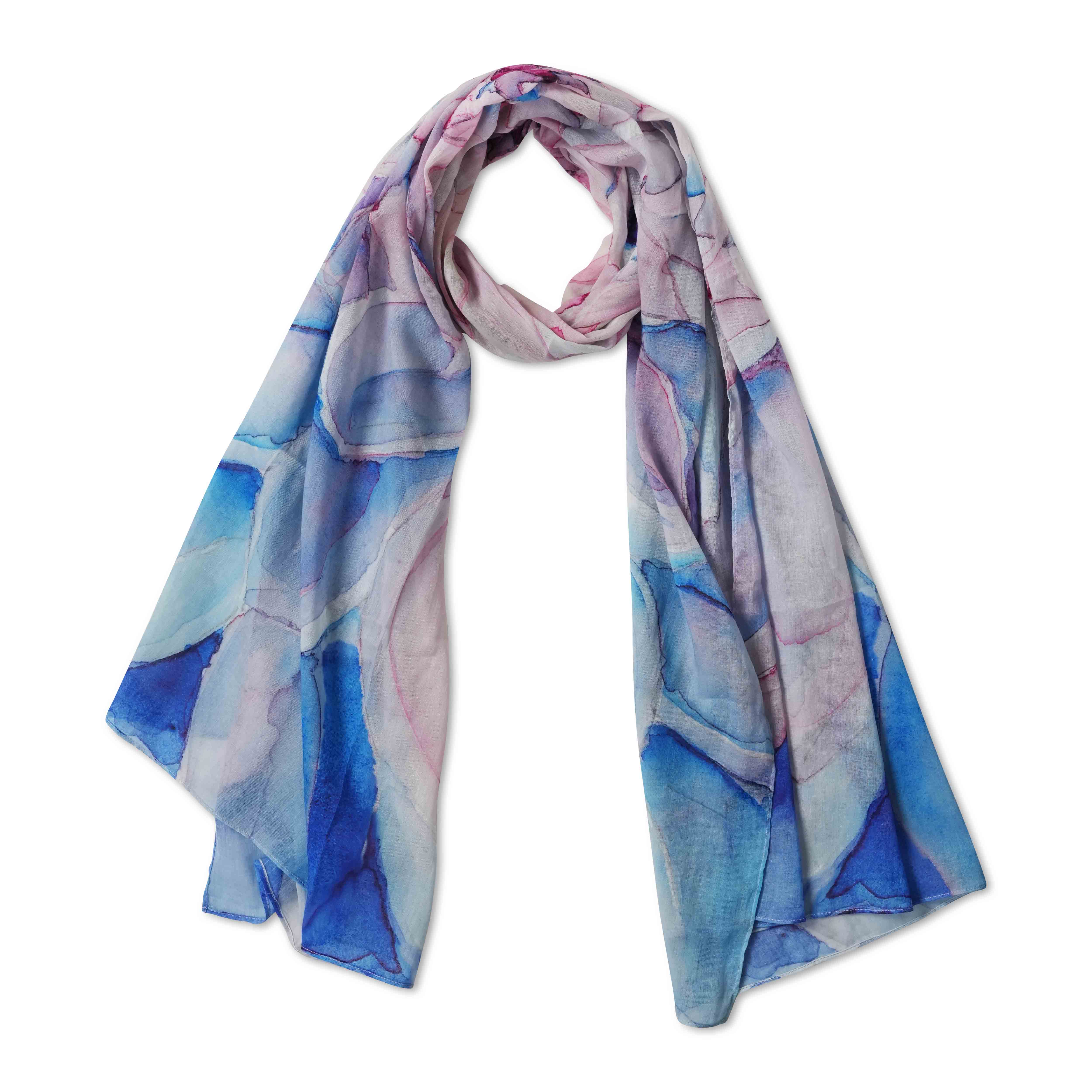 Floral Cotton Voile Designer Scarf – SS18-135 CV