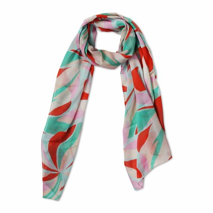 Abstract Cotton Voile Designer Scarf – S24-114 CV