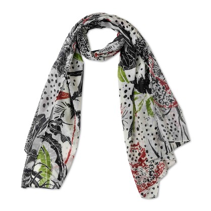 Tropical Cotton Voile Designer Scarf – S24-111 CV