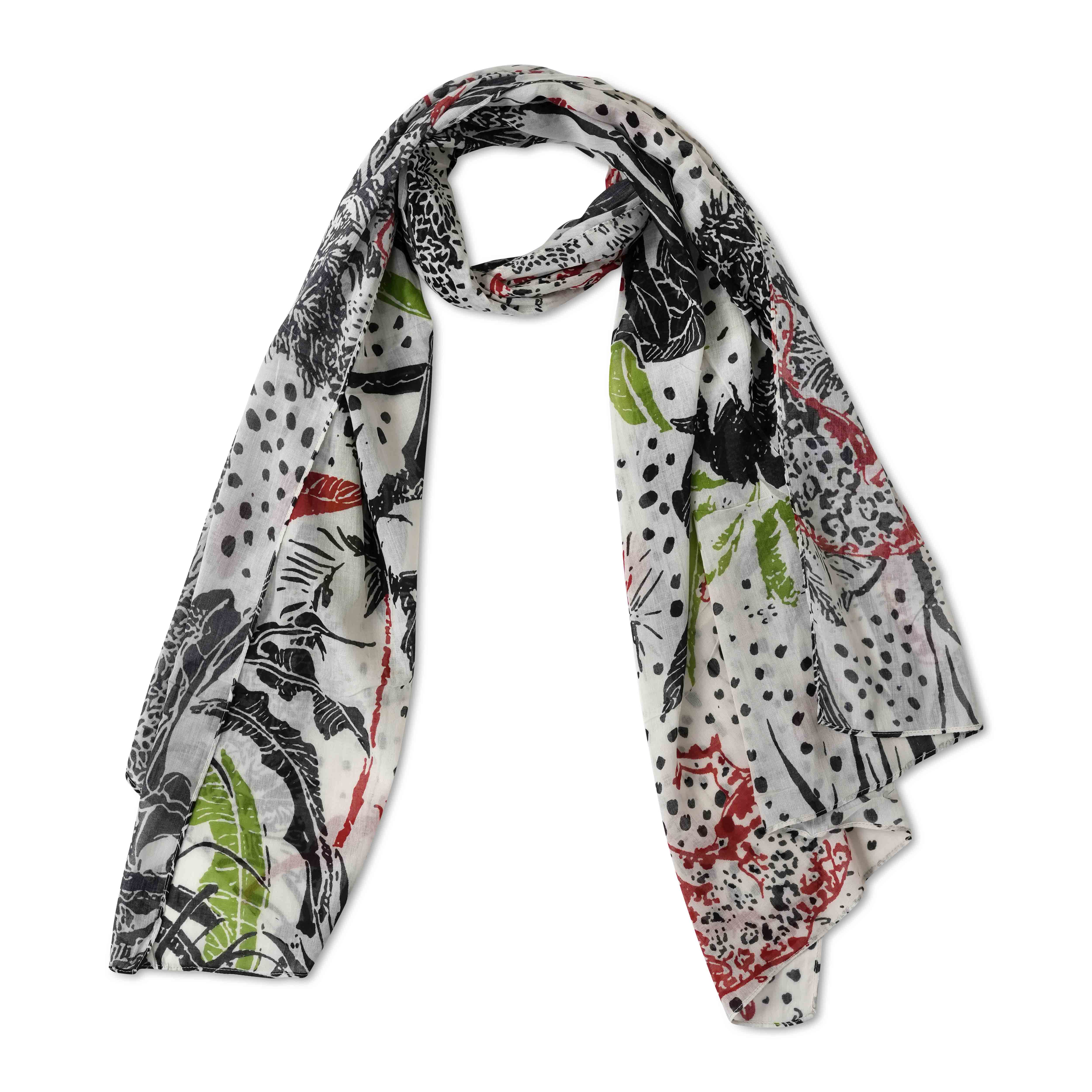 Tropical Cotton Voile Designer Scarf – S24-111 CV