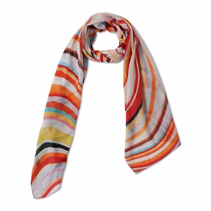 Abstract Cotton Voile Designer Scarf – S24-04 CV