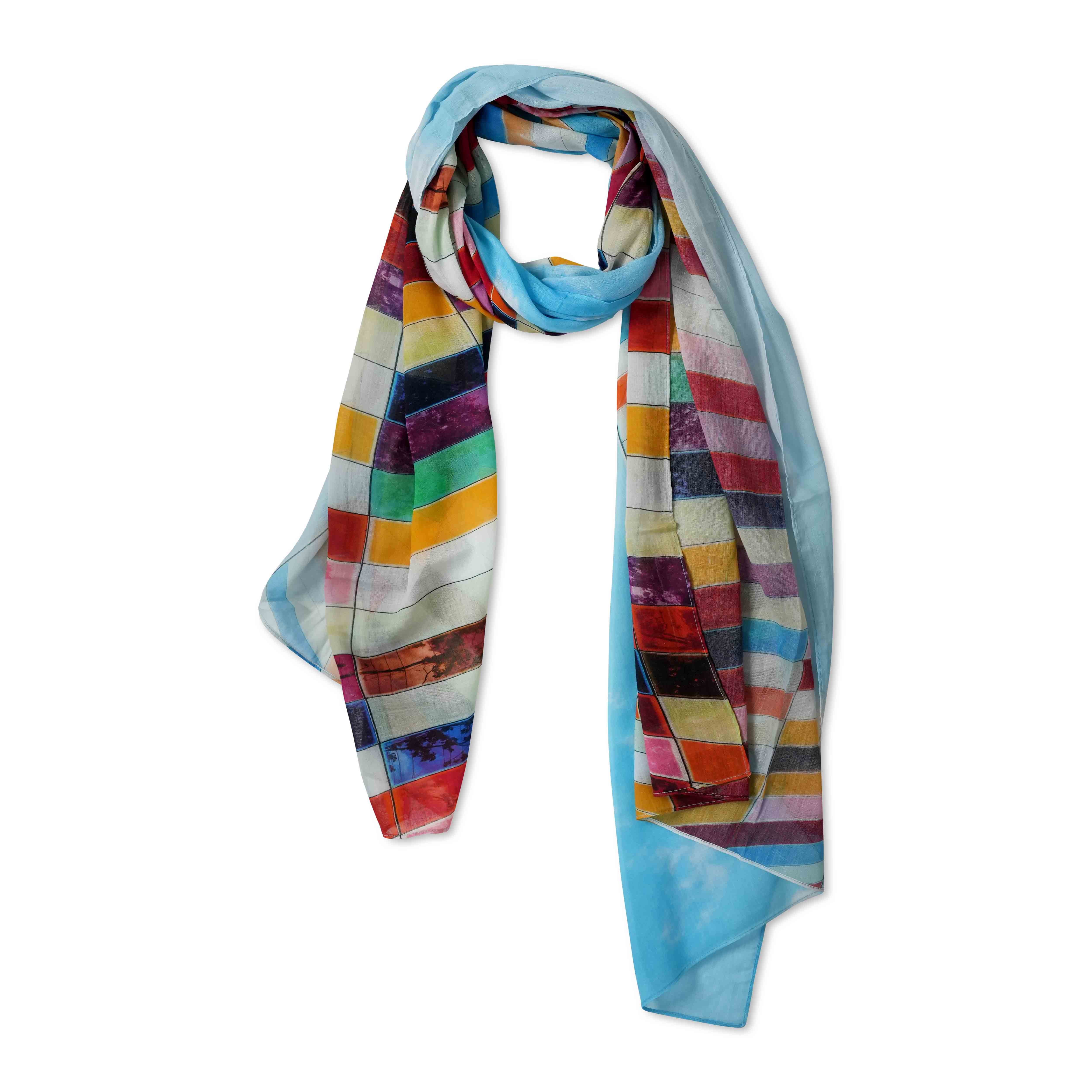 Australian Coastal Cotton Voile Designer Scarf – S19-03 CV