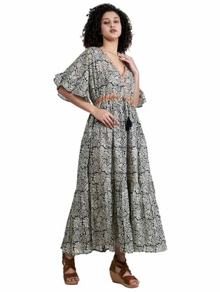 Tropical Screen Print Empire Waist Maxi Dress – tropical-screen-print-empire-waist-maxi-dress