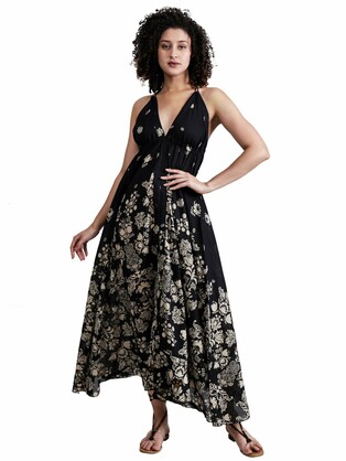 Long Knot Floral Screen Print Beach Dress – long-knot-floral-screen-print-beach-dress