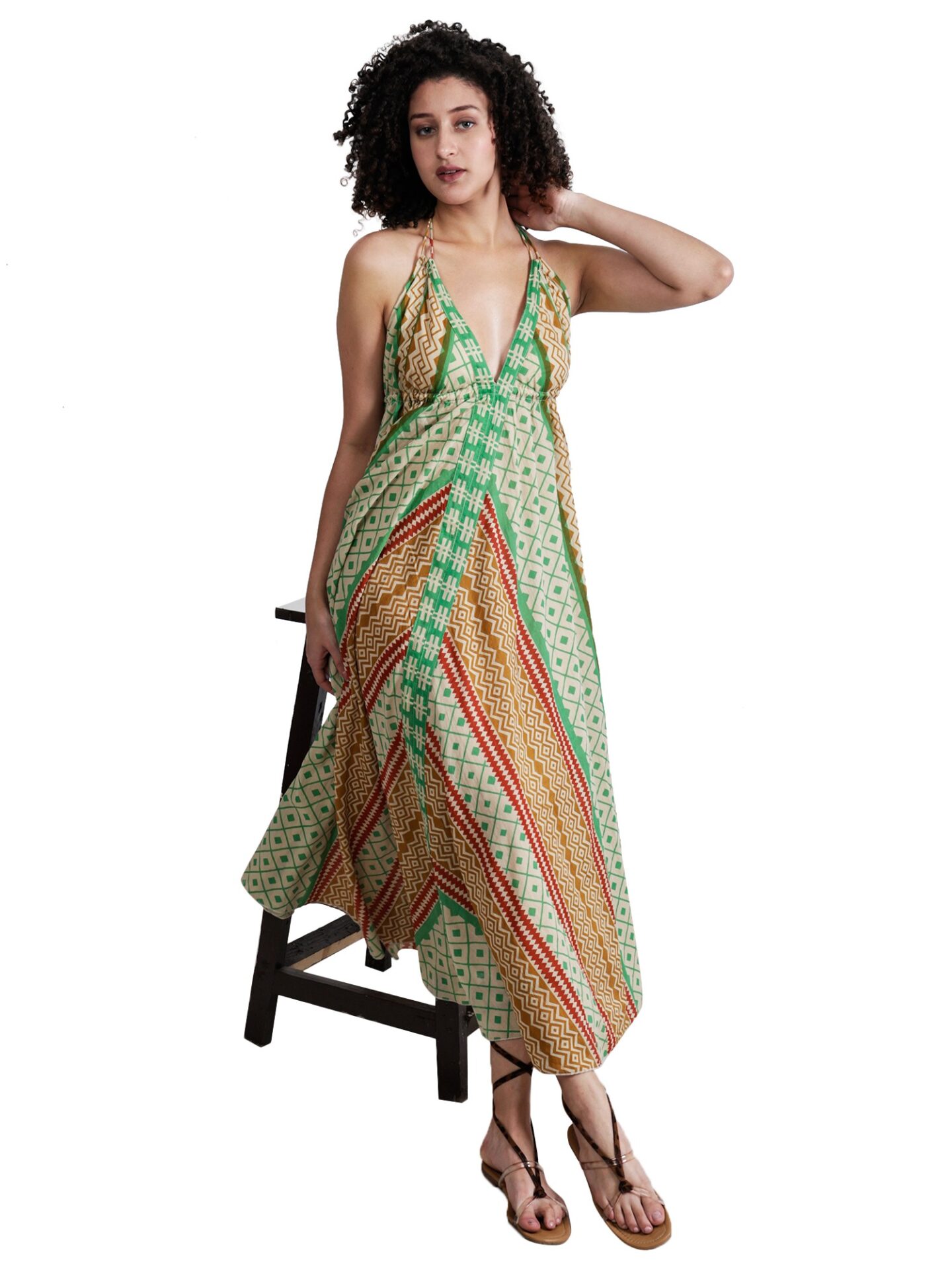 Long Knot Geometrical Screen Print Beach Dress – long-knot-geometrical-screen-print-beach-dress