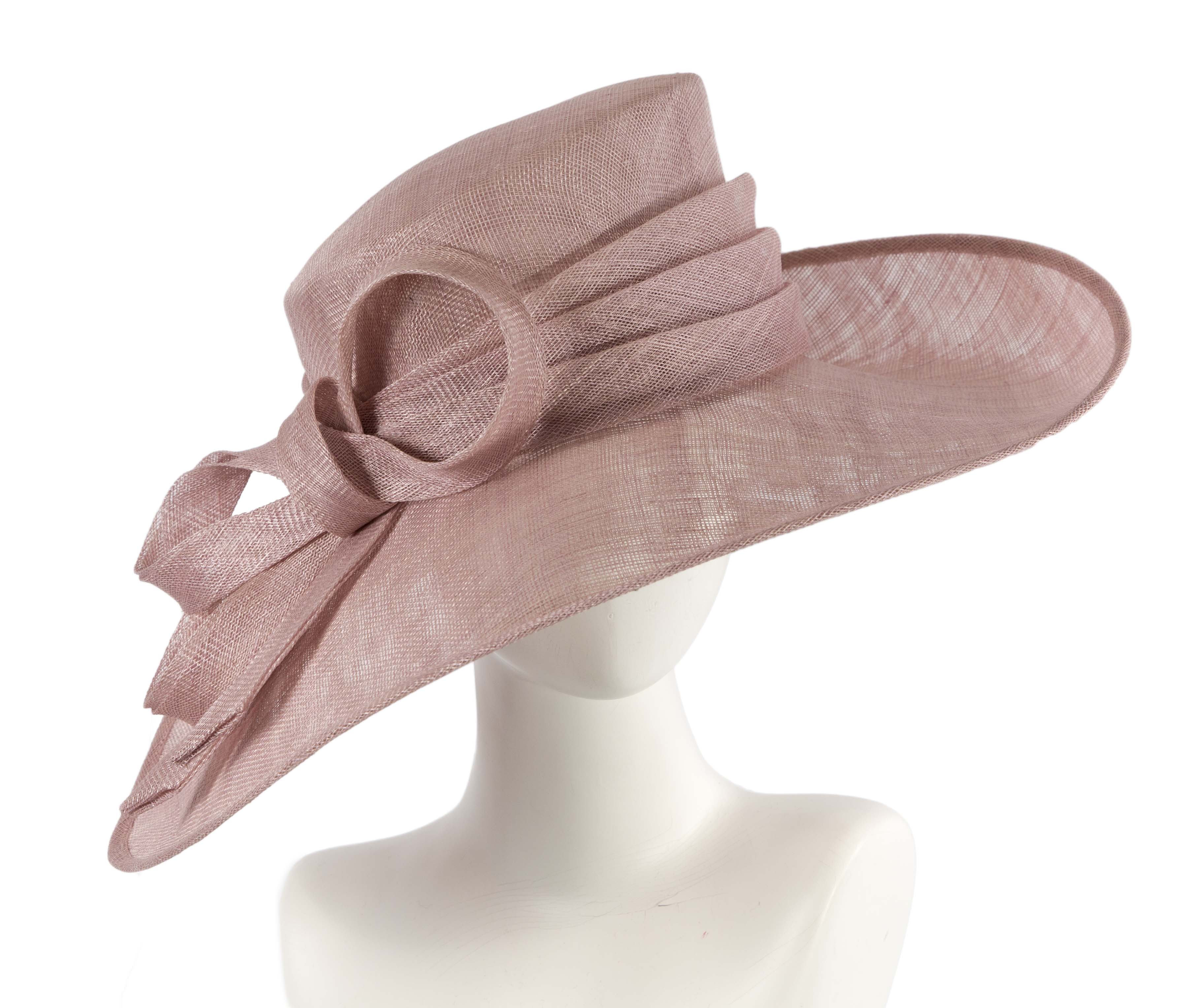 Wide brim ladies fashion sinamay hat