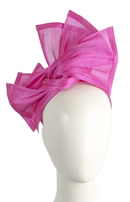 Bespoke silk abaca racing fascinator by Fillies Collection
