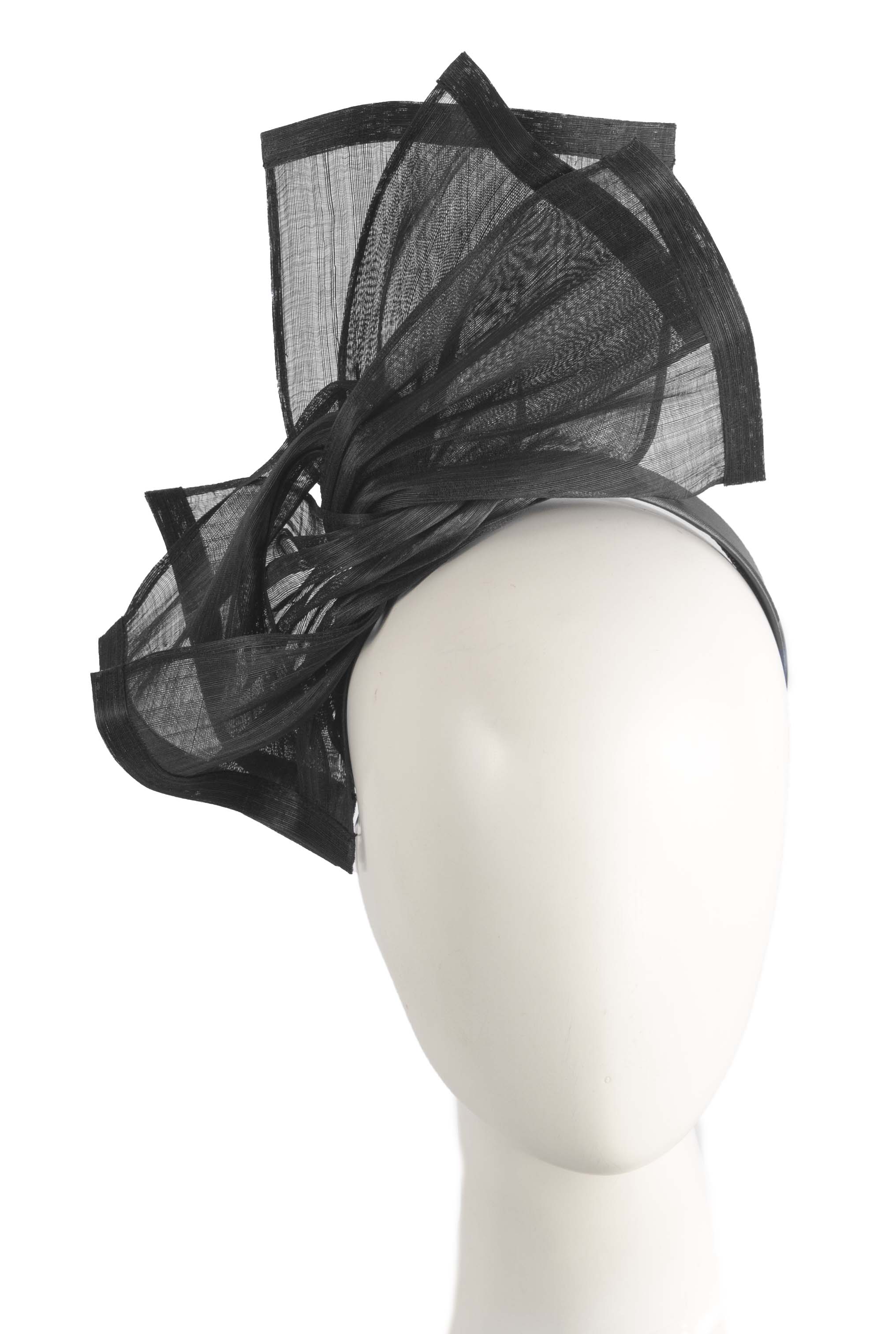 Bespoke silk abaca racing fascinator by Fillies Collection