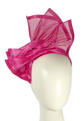 Bespoke silk abaca racing fascinator by Fillies Collection