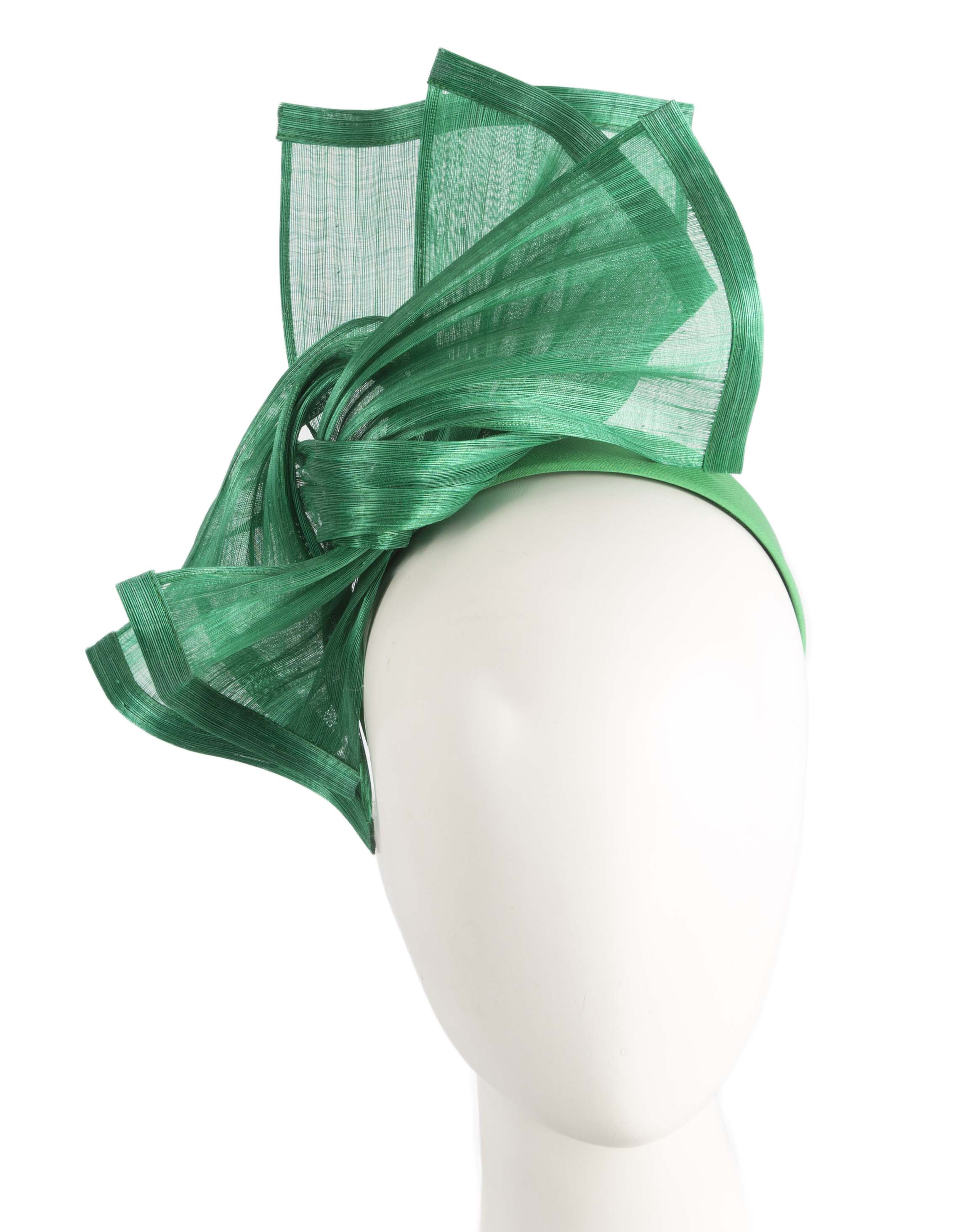 Bespoke silk abaca racing fascinator by Fillies Collection