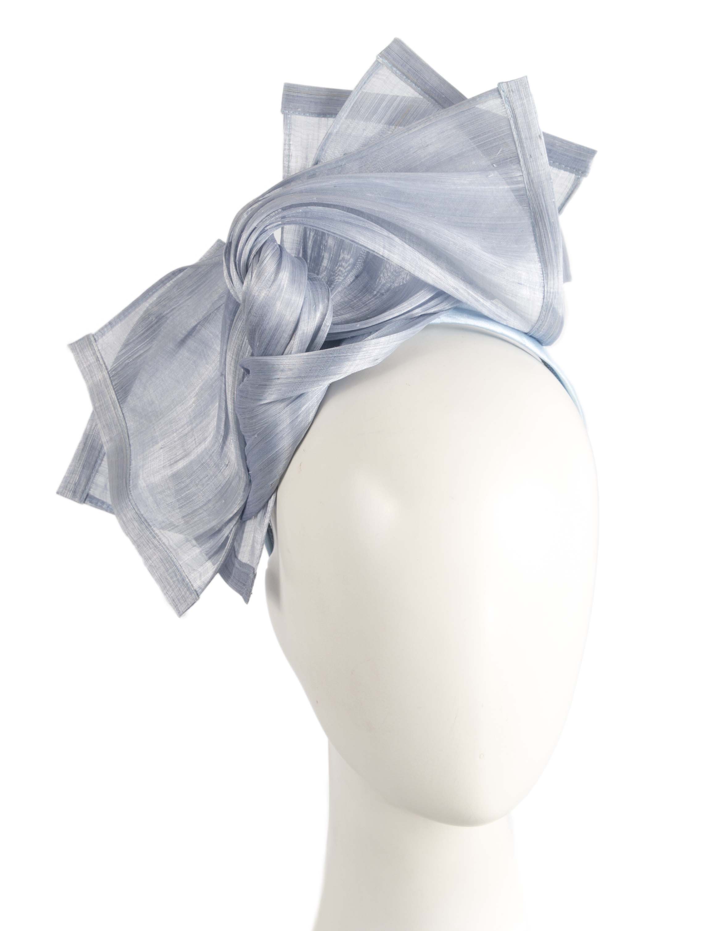 Bespoke silk abaca racing fascinator by Fillies Collection