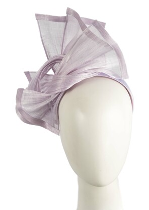 Bespoke silk abaca racing fascinator by Fillies Collection