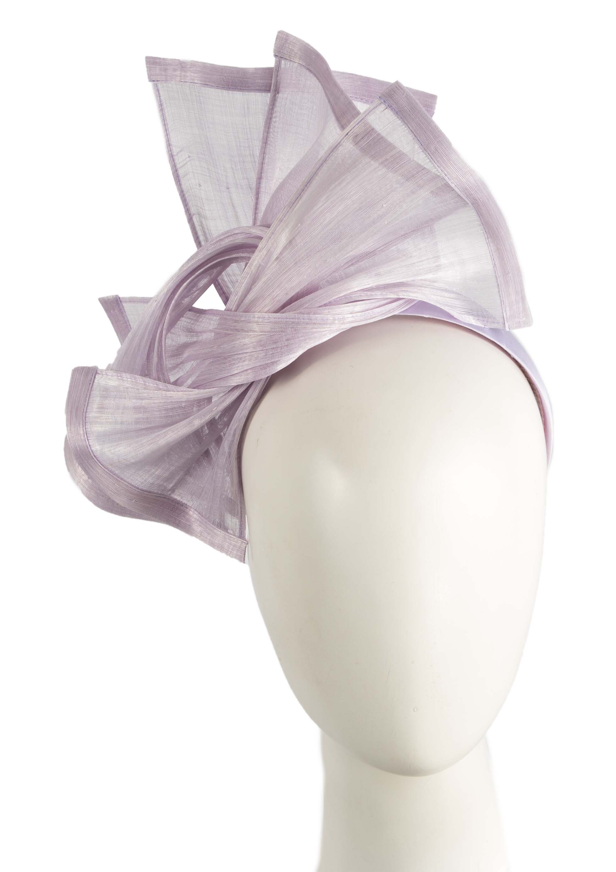 Bespoke silk abaca racing fascinator by Fillies Collection