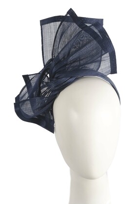 Bespoke silk abaca racing fascinator by Fillies Collection