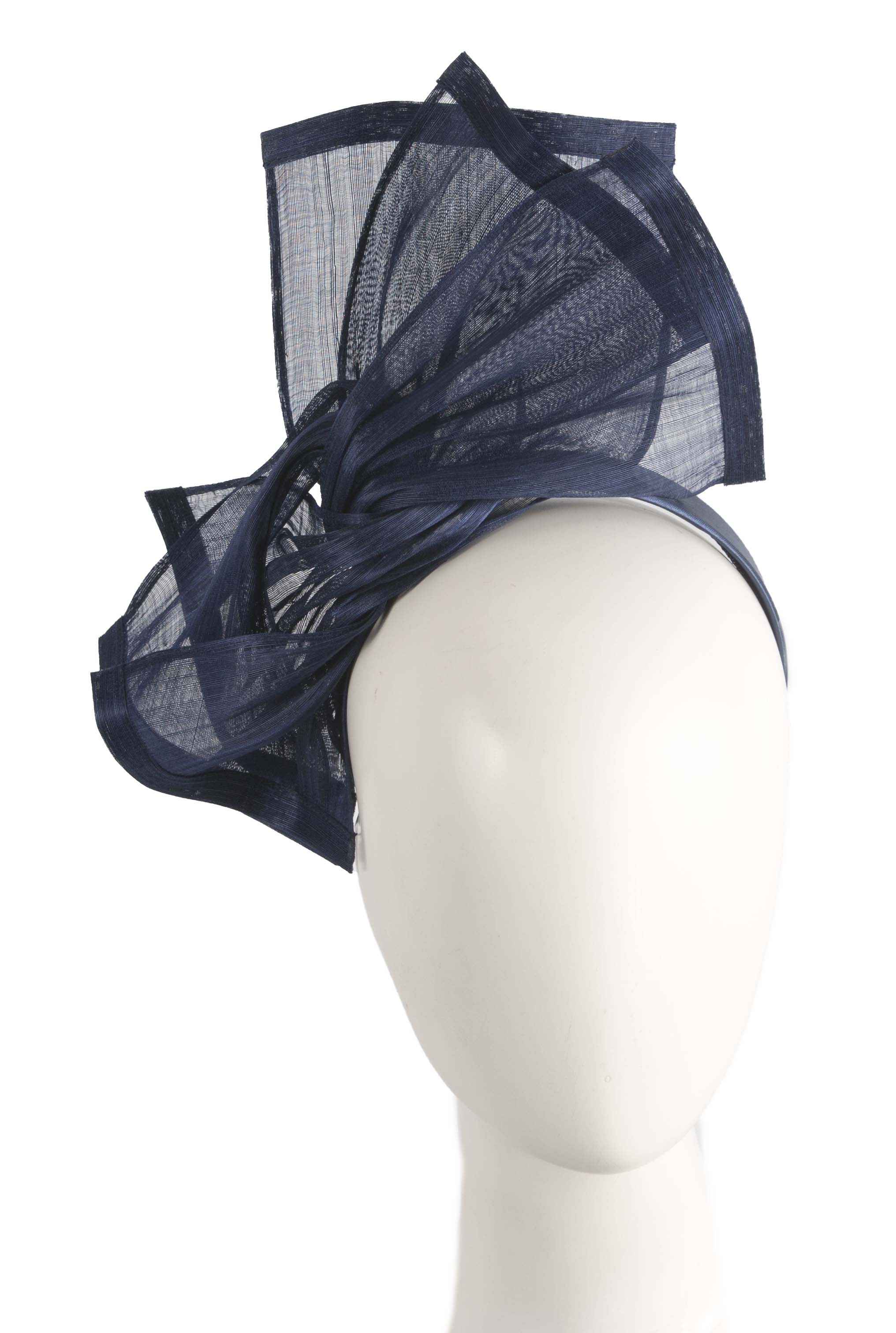 Bespoke silk abaca racing fascinator by Fillies Collection