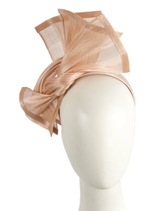 Bespoke silk abaca racing fascinator by Fillies Collection