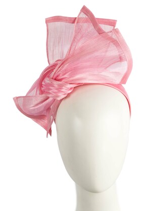 Bespoke silk abaca racing fascinator by Fillies Collection