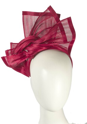 Bespoke silk abaca racing fascinator by Fillies Collection