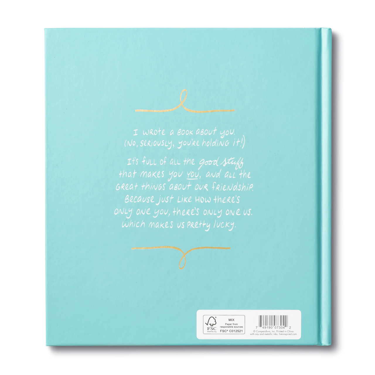 GIFT BOOK HEY FRIEND I WROTE A BOOK ABOUT YOU