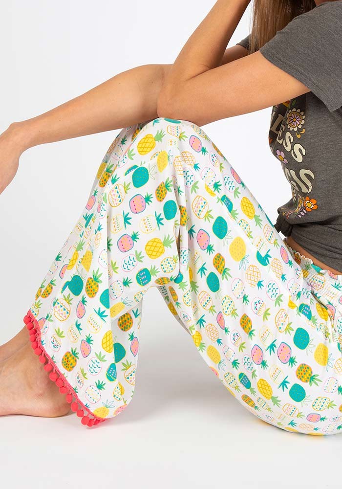 LOUNGE PANT CRM PINEAPPLE XL