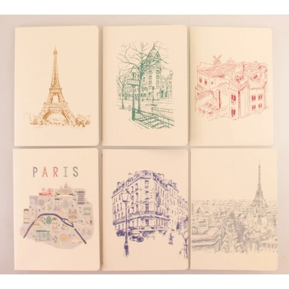 Jacques Herbin The Colours of Paris Soft Cover Notebook A5 Lined Eiffel Tower