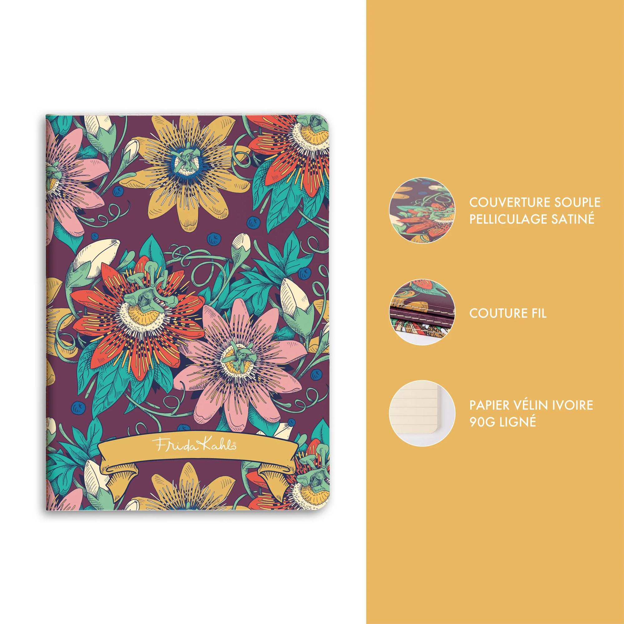 Clairefontaine x Frida Kahlo Stitched Notebook A5 Lined (3 Cover Designs)