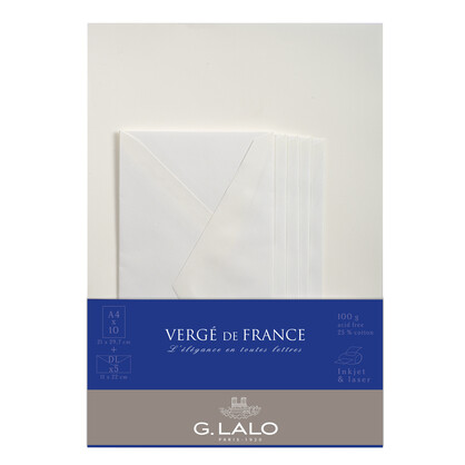 G. Lalo Verge de France Correspondence Set A4 Ivory