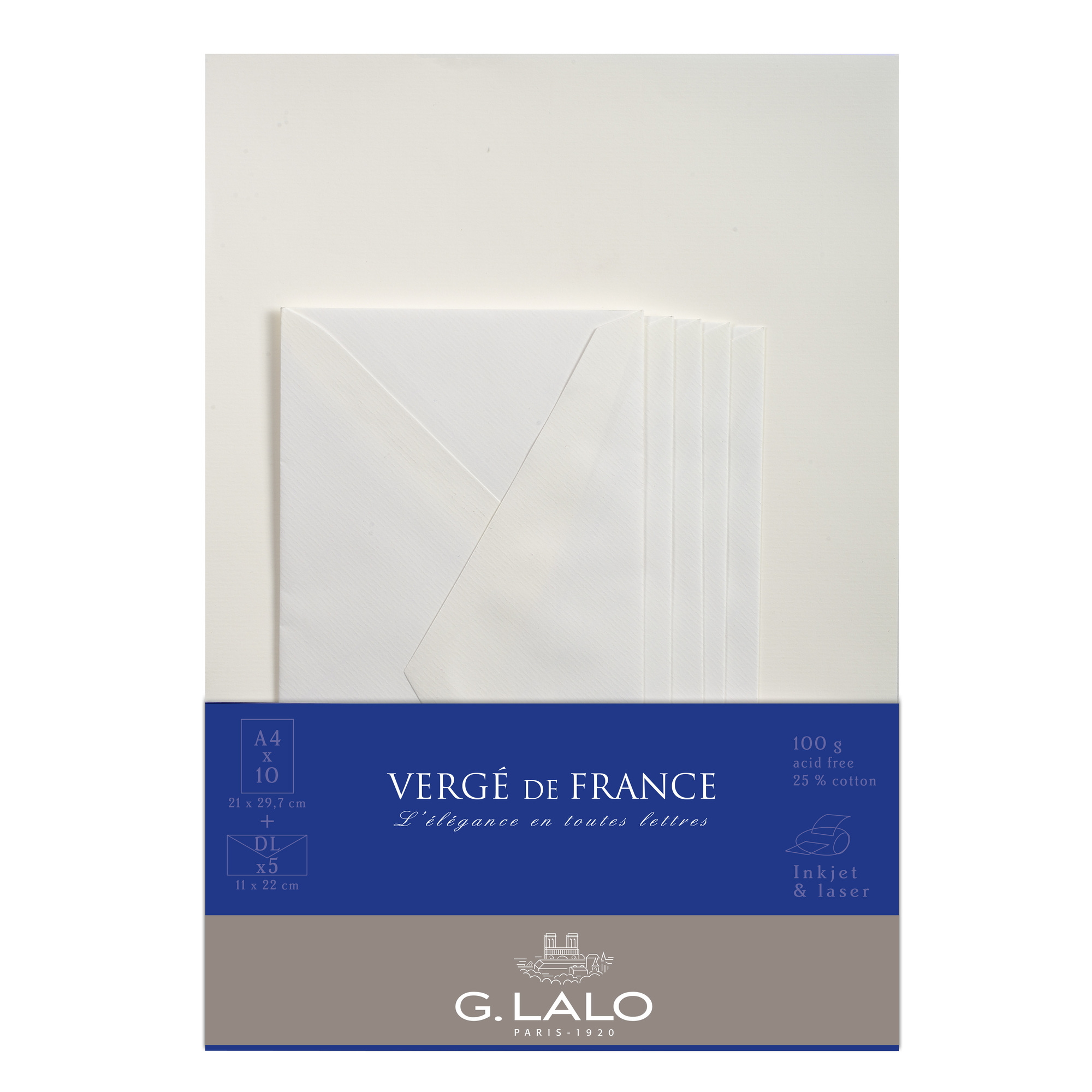 G. Lalo Verge de France Correspondence Set A4 Ivory