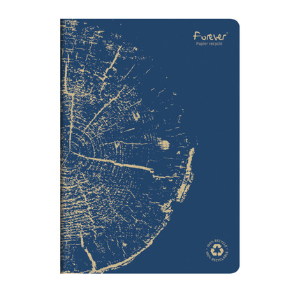 Clairefontaine Forever 100% Recycled Stapled Notebook A4 Lined Blue
