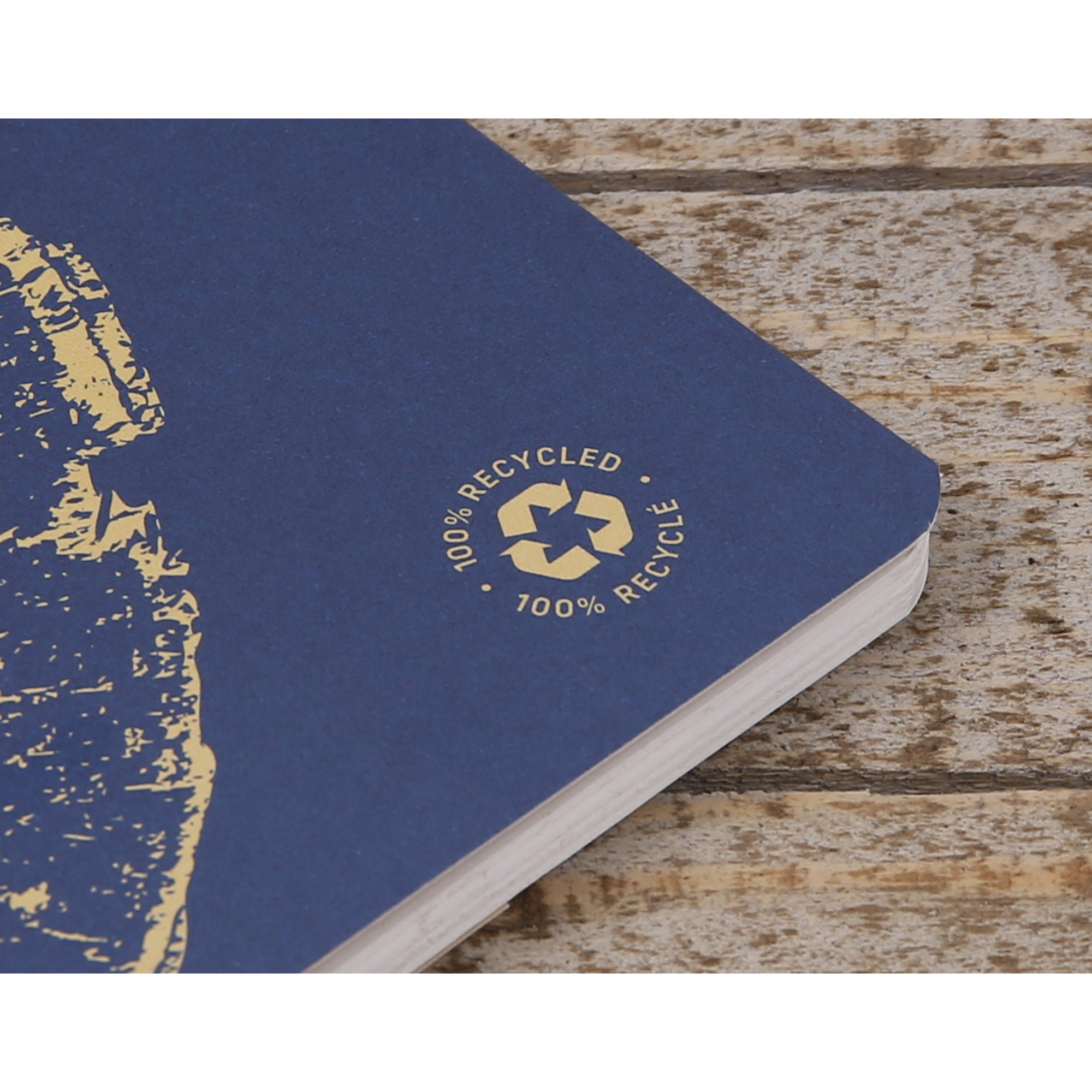 Clairefontaine Forever 100% Recycled Stapled Notebook A4 Lined Blue