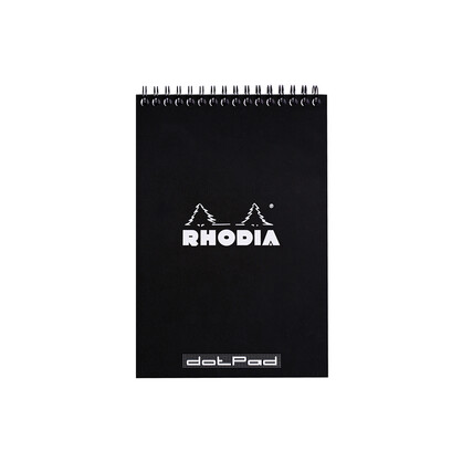 Rhodia Wirebound Notepad A5 Dot Grid Black