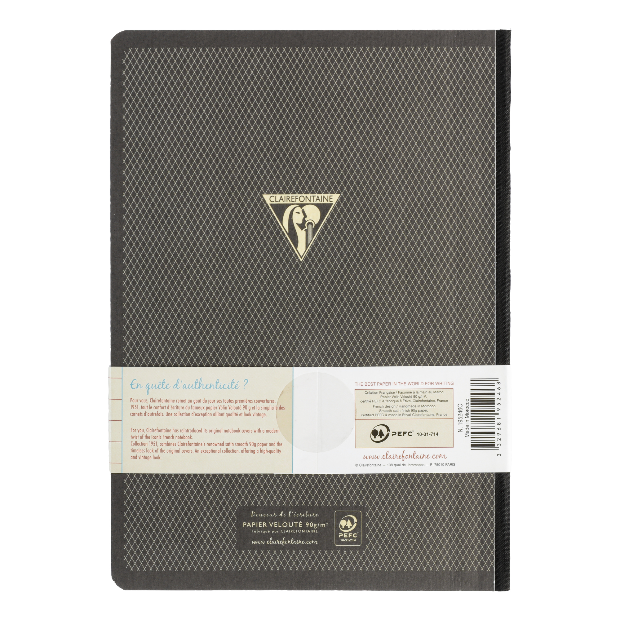 Clairefontaine 1951 Clothbound Notebook A5 Lined Black