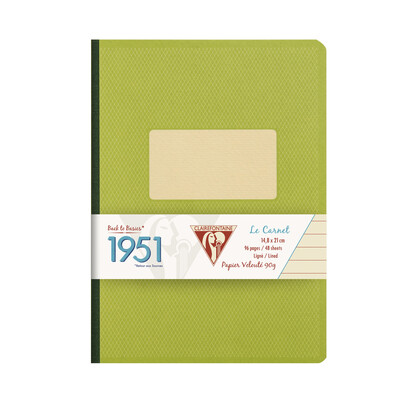 Clairefontaine 1951 Clothbound Notebook A5 Lined Green