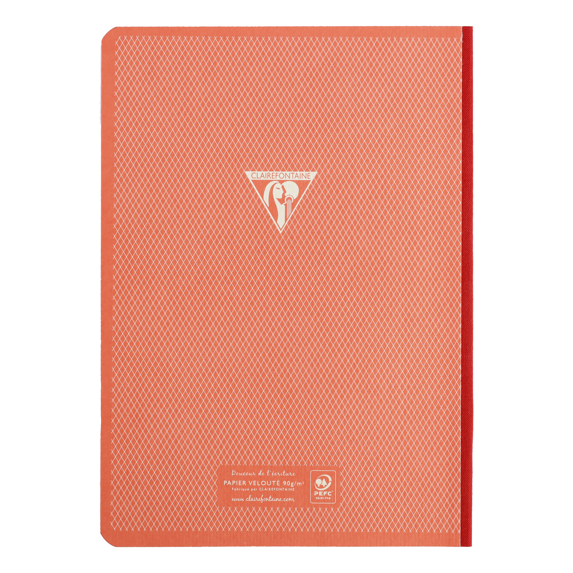 Clairefontaine 1951 Clothbound Notebook A5 Lined Red Coral