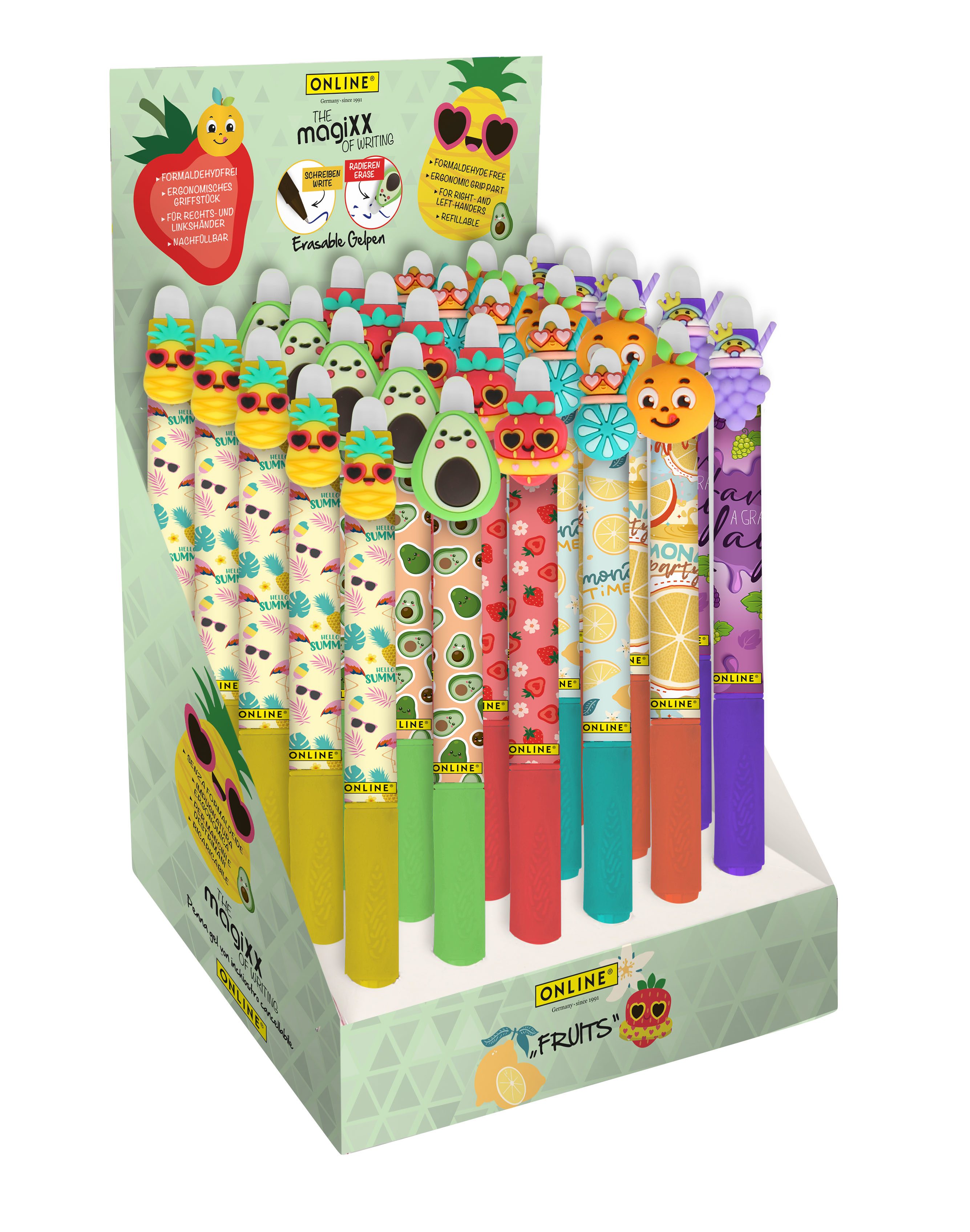 ONLINE Germany magiXX Fun 'Fruits' CDU 30 Erasable Gel Pens