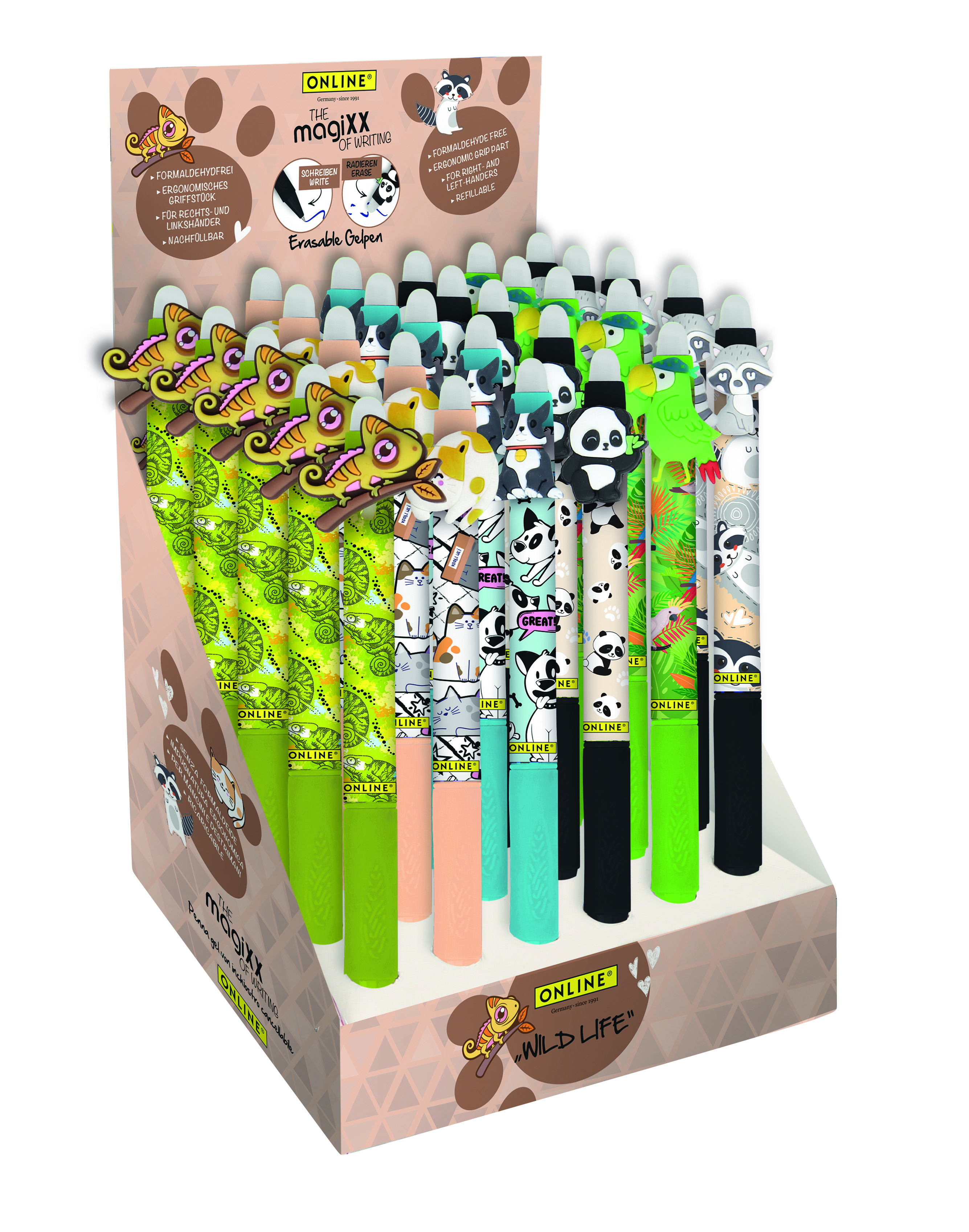 ONLINE Germany magiXX Fun 'Wild Life' CDU 30 Erasable Gel Pens